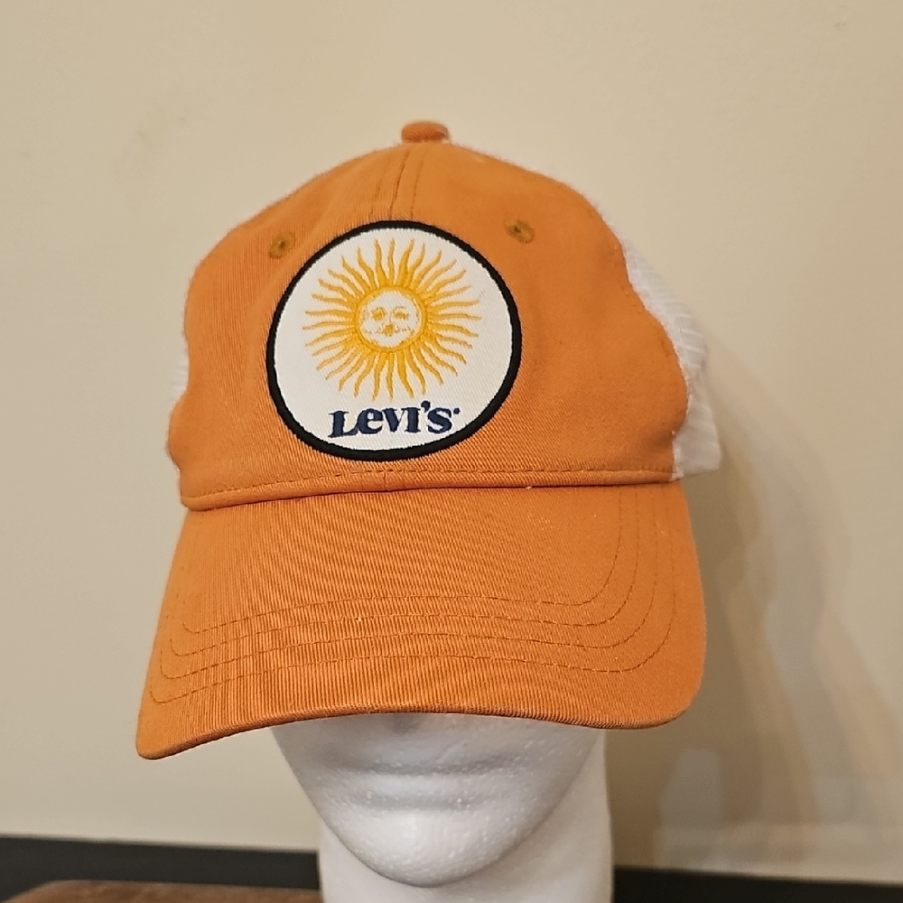 Levi's Orange and White Trucker Hat